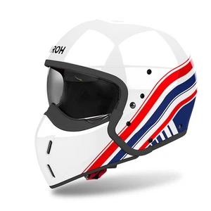 Casco modulare Airoh J110 Command EON TAGLIA XL white red blu helmet crossover - Picture 1 of 5