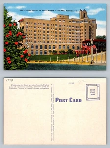 Lakeland, FL-Florida, New Florida Hotel on Lake Mirror Vintage c1953 Postcard - Picture 1 of 3
