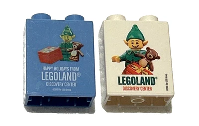 Lot of 2 Lego CHRISTMAS ELF Bricks,  Legoland Discovery  2013 Blue- 2016 White - Image 1 of 4