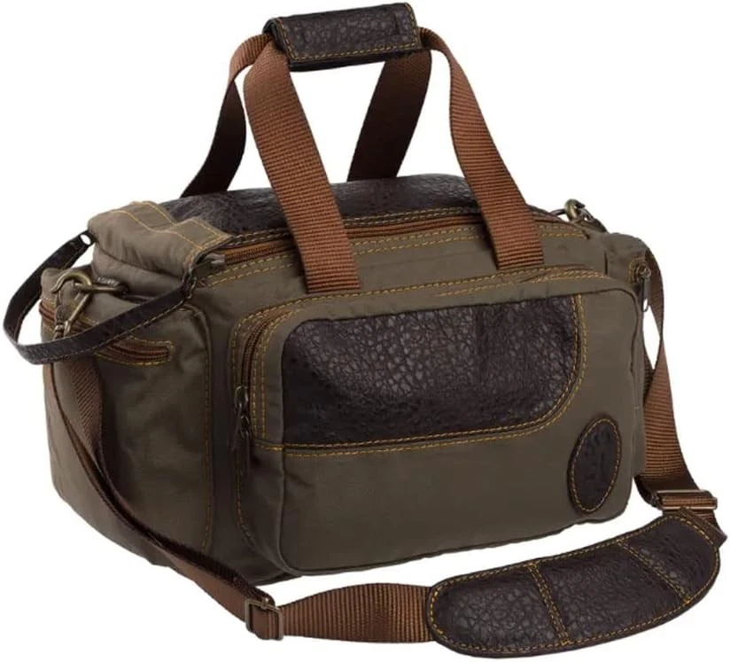 Browning Laredo Stylish Shooting Bag Olive Cotton Canvas & Embossed Leather - Image 1 of 1