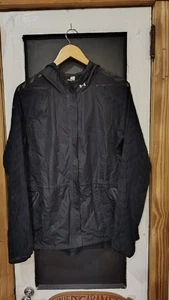 womans under Armour black heat gear lightweight jacket with hood size large - Picture 1 of 6