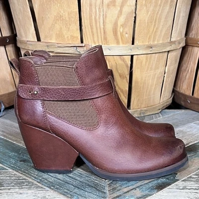 Botas al tobillo Korks by Kork-Ease Moonstone de cuero tostado oscuro para mujer talla 7,5 Foto 1 de 4