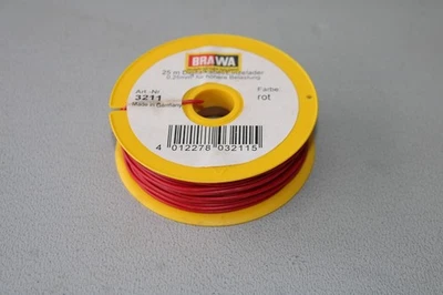 BRAWA 3211 Digital Cable / Single Shot 0, 25mm ² Red Gauge H0 Boxed - Image 1 of 2