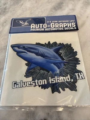 Calcomanía de vinilo tropical tiburón coche camión barco playa océano gráficos automáticos Foto 1 de 4