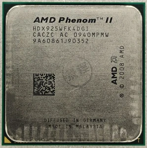 AMD Phenom II X4 925 Quad Core Processor 2.8 GHz, Socket AM2+/AM3, 95W CPU - Picture 1 of 2