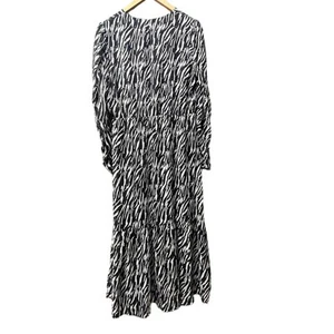 MISSGUIDED midi smock dress with puff sleeves in zebra print Size 12 - Picture 1 of 8