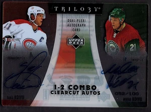 SAKU & MIKKO KOIVU 2006-07 Upper Deck Trilogy Combo Clearcut Dual Auto #52/100 - Picture 1 of 2
