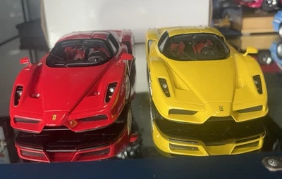 Hot Wheels Elite Ferrari Enzo Red And Yellow Both Cars!! RARE!! 1/18 - Image 1 of 4