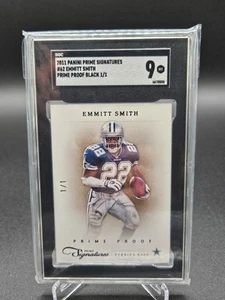 2011 Panini Prime Signatures Prime Proof Black 1/1 Emmitt Smith #62 SGC 9 MINT - Bild 1 von 2