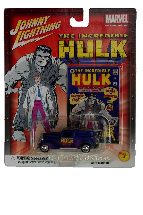 2002 Johnny Lightning Marvel #07 Incredible Hulk '33 Ford Delivery   - Image 1 of 1