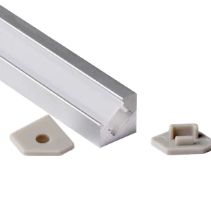 2m 2metri 1010 10x10mm PROFILO ALLUMINIO ANGOLARE MICRO STRISCE STRIP LED 6mm - Foto 1 di 1