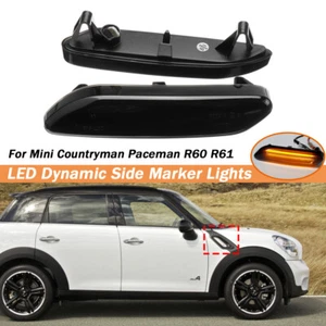 2x intermitentes laterales para Mini Countryman R60 Paceman R61 10-17 intermitentes negros - Imagen 1 de 11