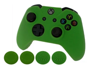 Prif Hochwertige Silikonhülle für Xbox One Controller mit 4x Daumengriffe grün - Bild 1 von 3