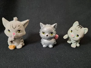 Kitty In My Pocket Silver Persian Cat Ultra Rare - Meg 2005 & 2 Flocked Kitties - Picture 1 of 8