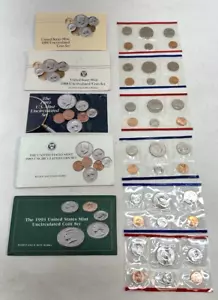 1988 1989 1993 USA Kursmünzensatz mit P und D Mark 36 Münzen bankfrisch - Bild 1 von 14