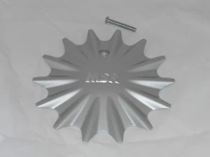 MSR SERIES 141 WHEEL RIM SILVER CENTER CAP ACC 3111 03 NEW WITH SCREW INCLUDED  - Picture 1 of 2