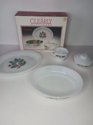 Cleary 5 pc Completer Set Holly N Berry Platter Dish Cream And Sugar-Christmas - Image 1 of 4