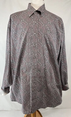 Camisa Stetson Western Estampado Paisley Multicolor Con Botones Talla (2XL) EN MUY BUEN ESTADO Foto 1 de 4