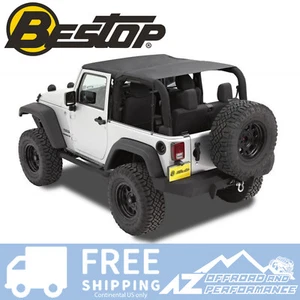 Bestop Header Bikini Safari - Black Diamond fits 10-18 Jeep Wrangler JK 52583-35 - Picture 1 of 4