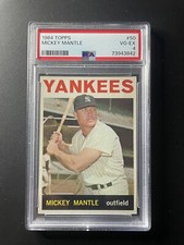 1964 Topps Baseball Card MICKEY MANTLE #50 PSA 4 🔥Beautiful Card