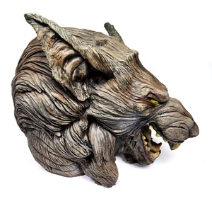 Werwolf Wolfskopf groß Schaumlatex Halloween Deko Ratte Skulptur Vintage 90er - Bild 1 von 20