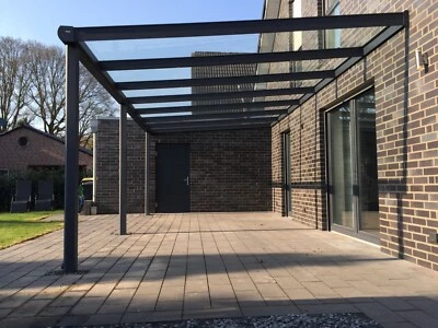 WWW.TERRASSANA.COM Terrassenüberdachung Alu Komplettdach Terrassendach mit Doppelstegplatten 16mm