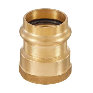 EFIELD 1" Press ×1" Female NPT Thread Brass Adapter 1 Pack No Lead Free Shipping - Picture 1 of 5