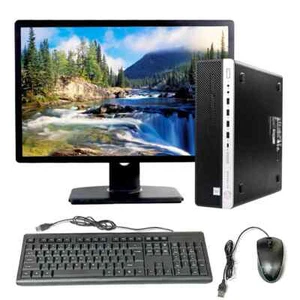 HP Desktop Computer PC i7, up to 32GB RAM, 2TB SSD, 24" LCDs, Windows 10 Pro - Picture 1 of 8