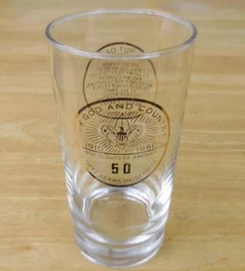 Vaso de beber Boy Scouts of America 50 aniversario 1960, adorno dorado juramento Scout - Imagen 1 de 8