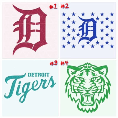 Plantilla D de los Detroit Tigers - logotipo de béisbol, arte para fanáticos de los deportes, artesanía, decoración de pared Foto 1 de 4
