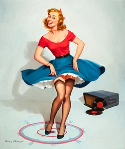 Pin Up Illustration Ich gehe in keine Richtung weit! 11 x 14" Fotodruck - Bild 1 von 1
