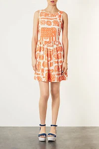 TOPSHOP ANIMAL LEITERRÜCKEN POLYNESISCHES DRUCKKLEID ~ US 6 EUR 38 (SMALL/MEDIUM) ~ 72 $ - Bild 1 von 5