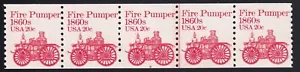 1908 Emissione Trasporti - 20c PNC Striscia di 5 Targhe # 9 inutilizzate NH F-VF - Foto 1 di 2