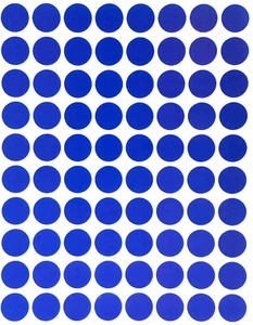 Etiquetas de codificación de colores azules en varios tamaños 8MM-38MM (1/4 " - 1 1/2") 15 hojas  - Imagen 1 de 25