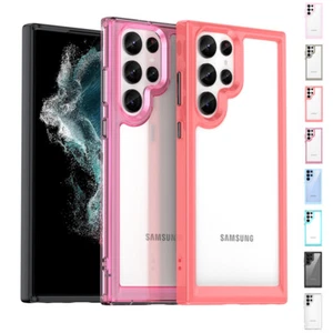 Für Samsung Galaxy S24 Ultra S23 S22 leichte schlanke stoßfeste durchsichtige Hartschale - Bild 1 von 20