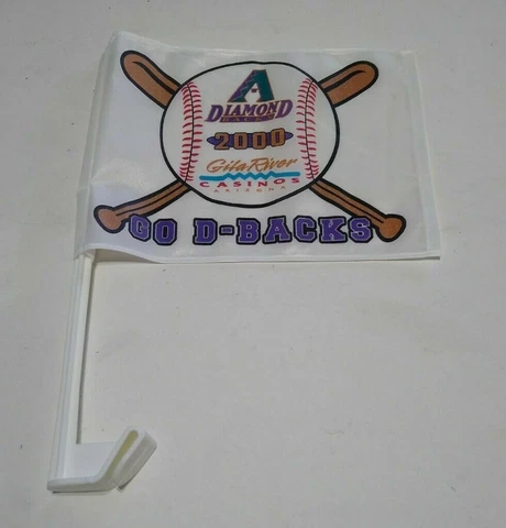 VINTAGE 2000 ARIZONA DIAMONDBACKS LOGO MLB CAR WINDOW FLAG - NEW Cover