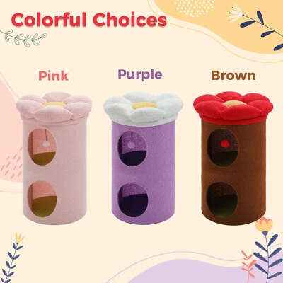 Casa condominio PAWZ Road Cat Tower con cama de percha superior en forma de flor grande para gatito Foto 1 de 4