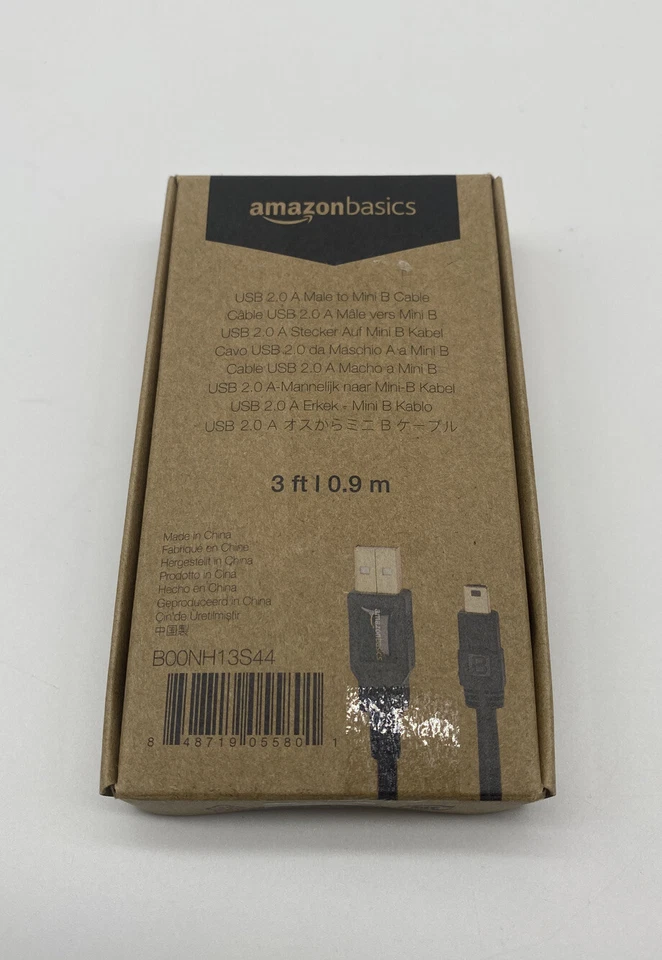 AmazonBasics IFRI 3 Feet USB 2.0 A-Male to Mini-B Cable - Black - Image 1 of 2