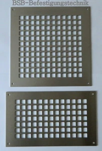 Grille en acier inoxydable 2 mm tôle de ventilation grille de ventilation grille d'évacuation de l'air grille tôle perforée - Photo 1/18