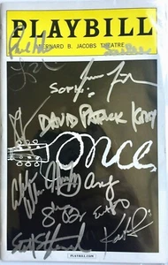 "ONCE" 14 CAST SIGNATURES PLAYBILL ORIGINAL VINTAGE 2014 BERNARD JACOBS THEATRE - Picture 1 of 1