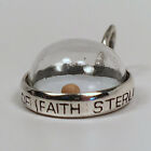 Sterling Silver MUSTARD SEED Charm for Bracelet PENDANT Amulet of Faith NEW Old