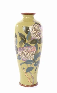 1930's Japanese Cloisonne Enamel Shippo Vase Hydrangea - Picture 1 of 9
