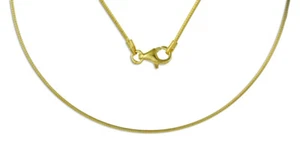 925 ECHT SILBER vergoldet *** Omega-Collier Omegareif Kette Halsreif 36-38-40 cm - Picture 1 of 4