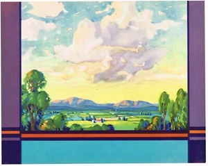 ORIGINAL CAJA DE FRUTAS ETIQUETA DE STOCK DÉCADA 1940 CALIFERIA AIRE COMPLETO AUTÉNTICA DE COLECCIÓN - Imagen 1 de 1