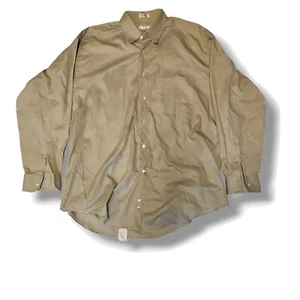 Murano Dillards Button Down Mens 17-35 Dress Shirt Beige Long Sleeve Casual Work - Picture 1 of 5