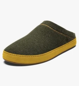 Olukai Hamani Hulu Herren 12 Hausschuhe Grün Slipper Schuhe Wolle Warm - Bild 1 von 12