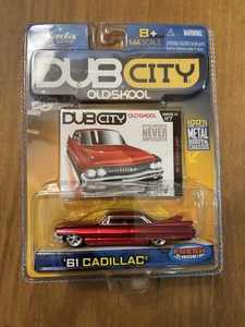 Jada 1/64 Dub City 61 Cadillac Red Lowrider - Picture 1 of 2