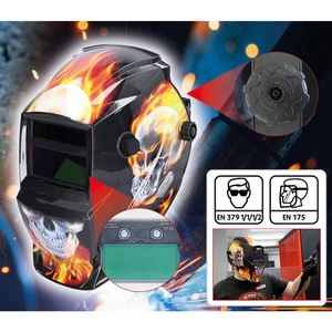KS TOOLS Automatik-Schweißer-Schutzhelm, Flame Design  , Schweißerhelm - Picture 1 of 7