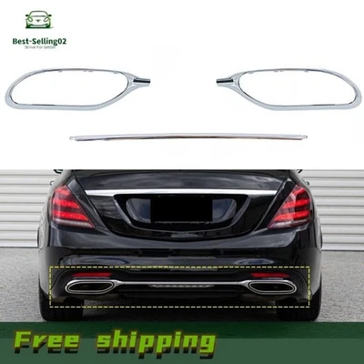 Juego de 3 tiras de moldura trasera para Mercedes Benz W222 S450 S500 S560 2018 2019 2020 Foto 1 de 4