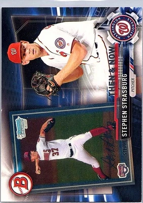 Topps Stephen Strasburg 2017 entonces y ahora Bowman -11  Foto 1 de 2